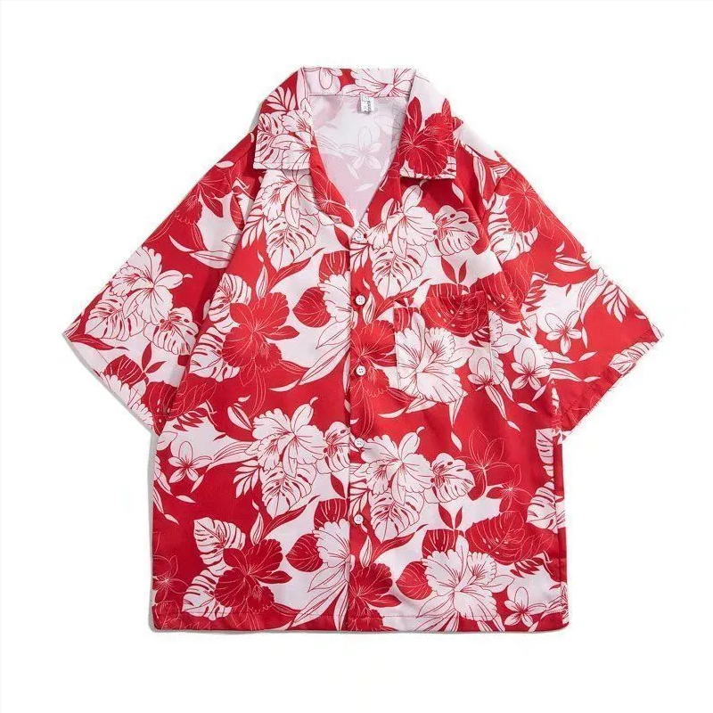 Vintage Hawaiian Floral Shirt - Camicia a fiori vintage manica corta