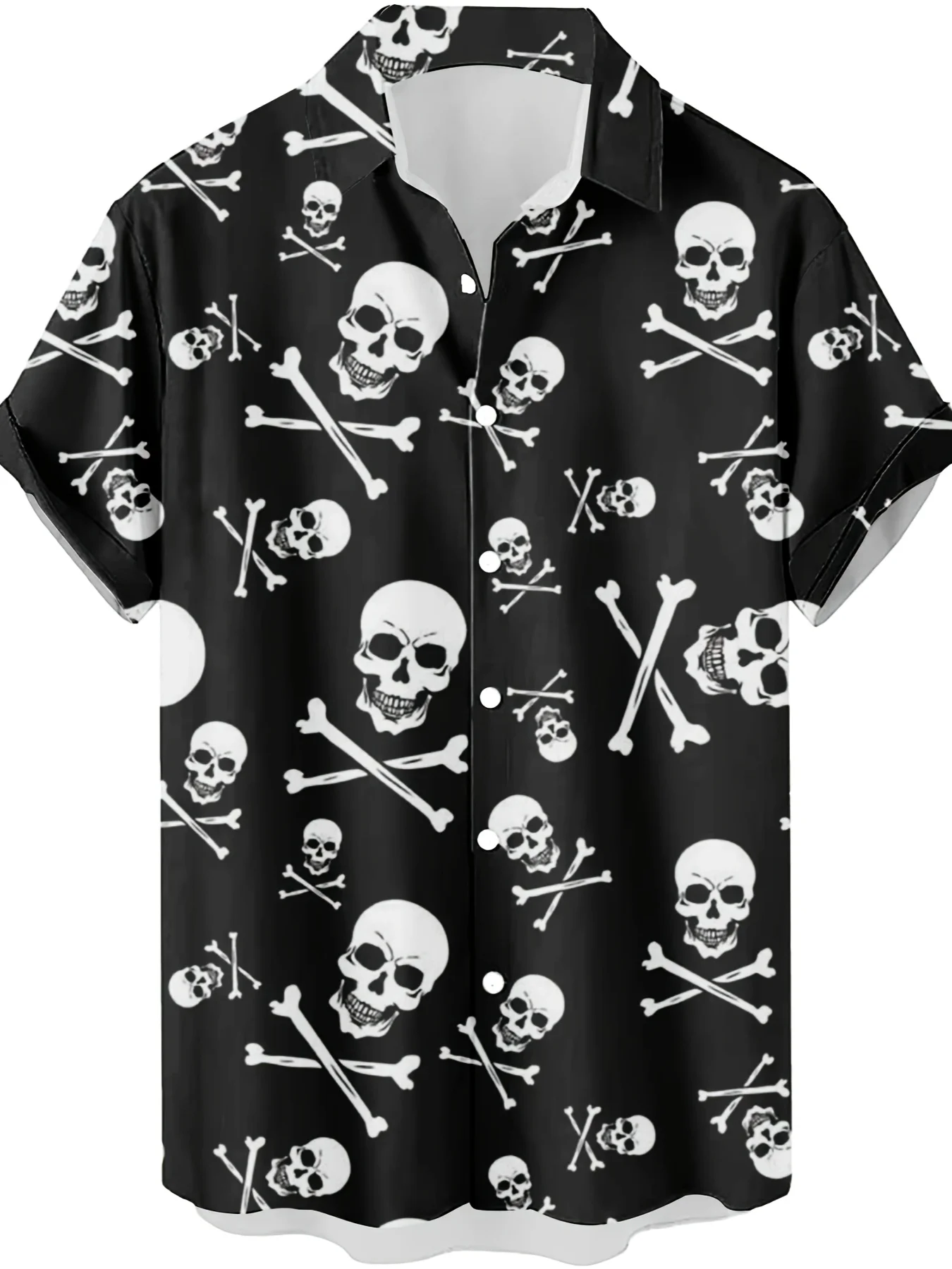 Vintage Hawaiian Floral Shirt - Camicia Hawaiana Vintage con Teschio e
