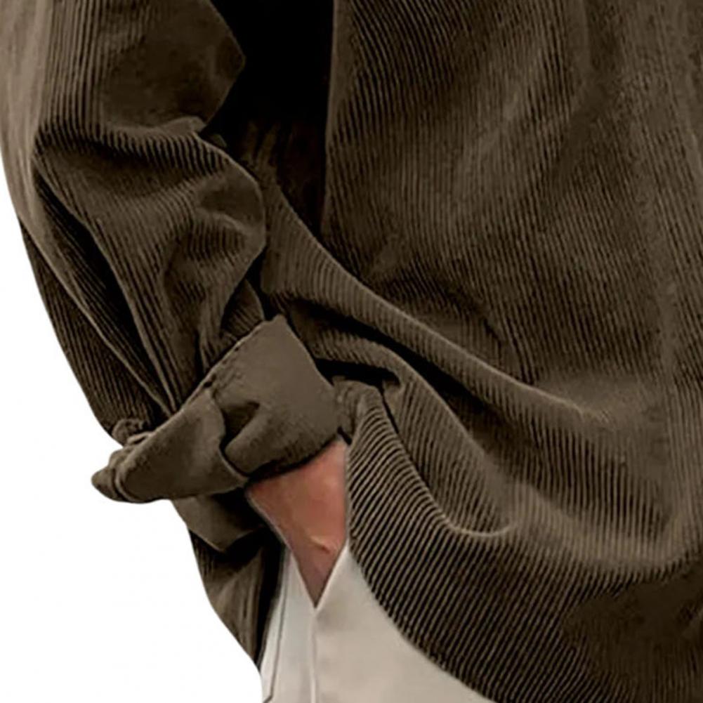 Corduroy Button Up Shirt Men - Camicie Casual da Uomo per Esterni
