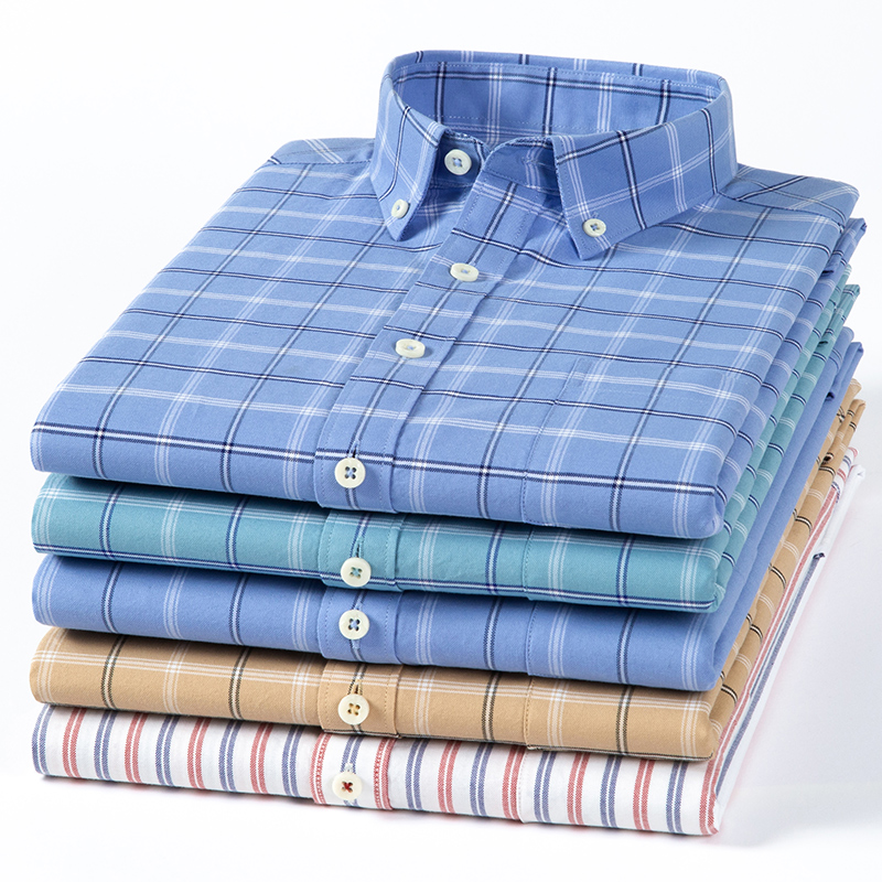 Oxford Cotton Casual Shirt Business - Camicie a maniche lunghe in cotone