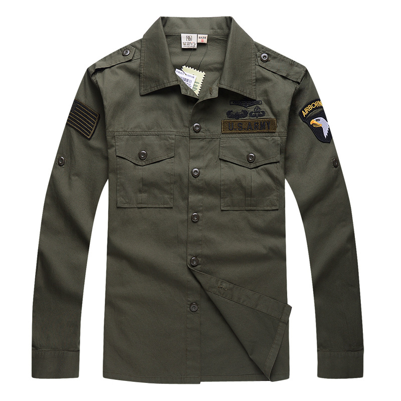 Tactical Military Shirt Cargo - Camicia tattica a maniche lunghe per