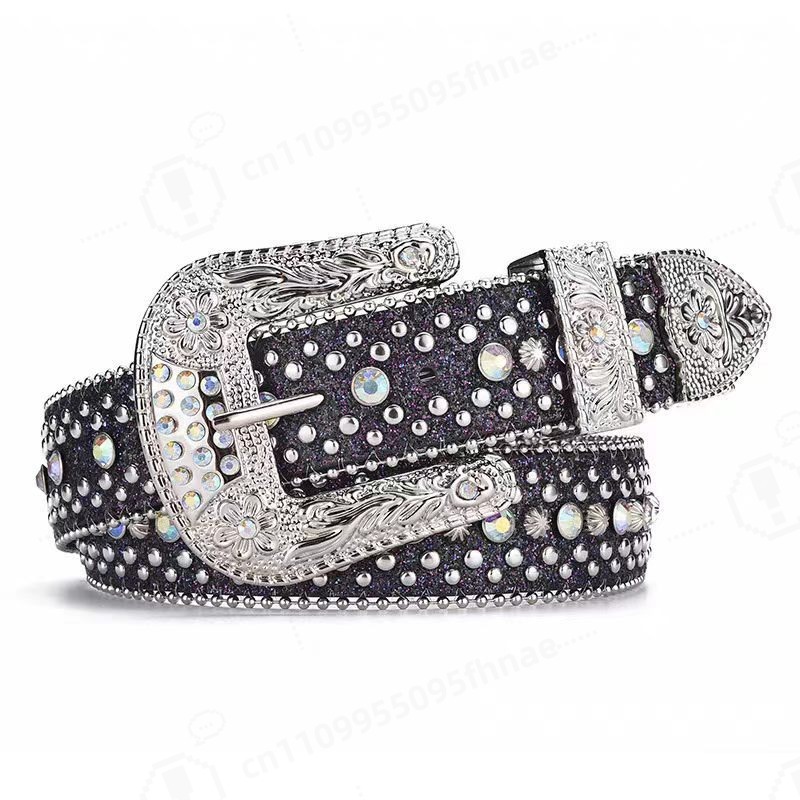 Jeans - Cintura con strass stile Y2K per