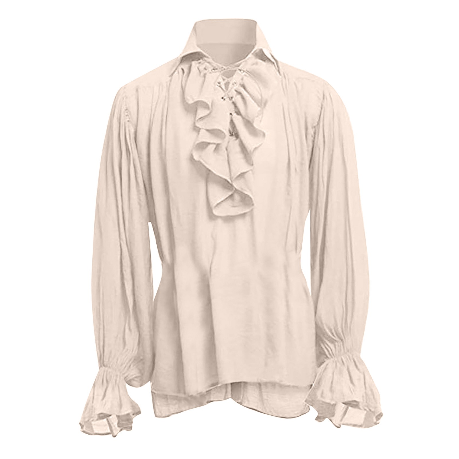Medieval Gothic Lace Up Pirate Shirt - Camicia da pirata con lacci per