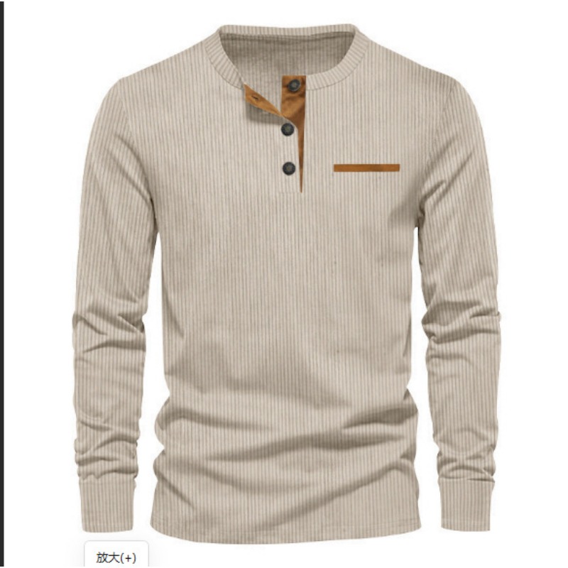 Corduroy Button Up Shirt Men - T-shirt da uomo in velluto a