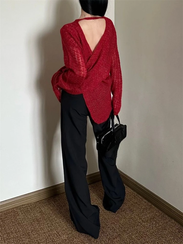 Shirts - T-shirt da donna in maglia trasparente