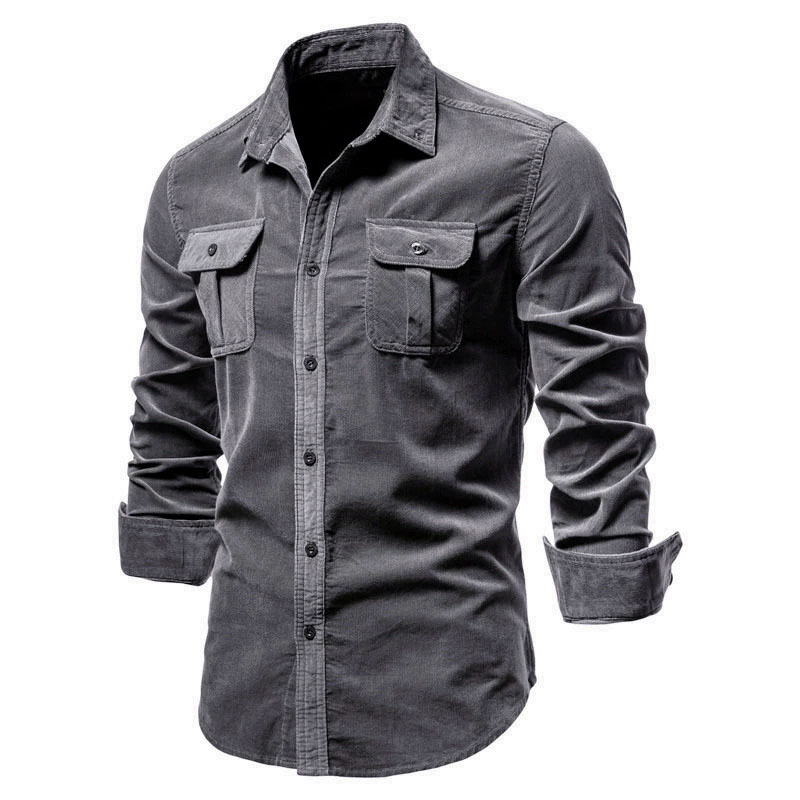 Giacca da camicia casual in ve - Corduroy Button Up Shirt Men recensione e prezzo