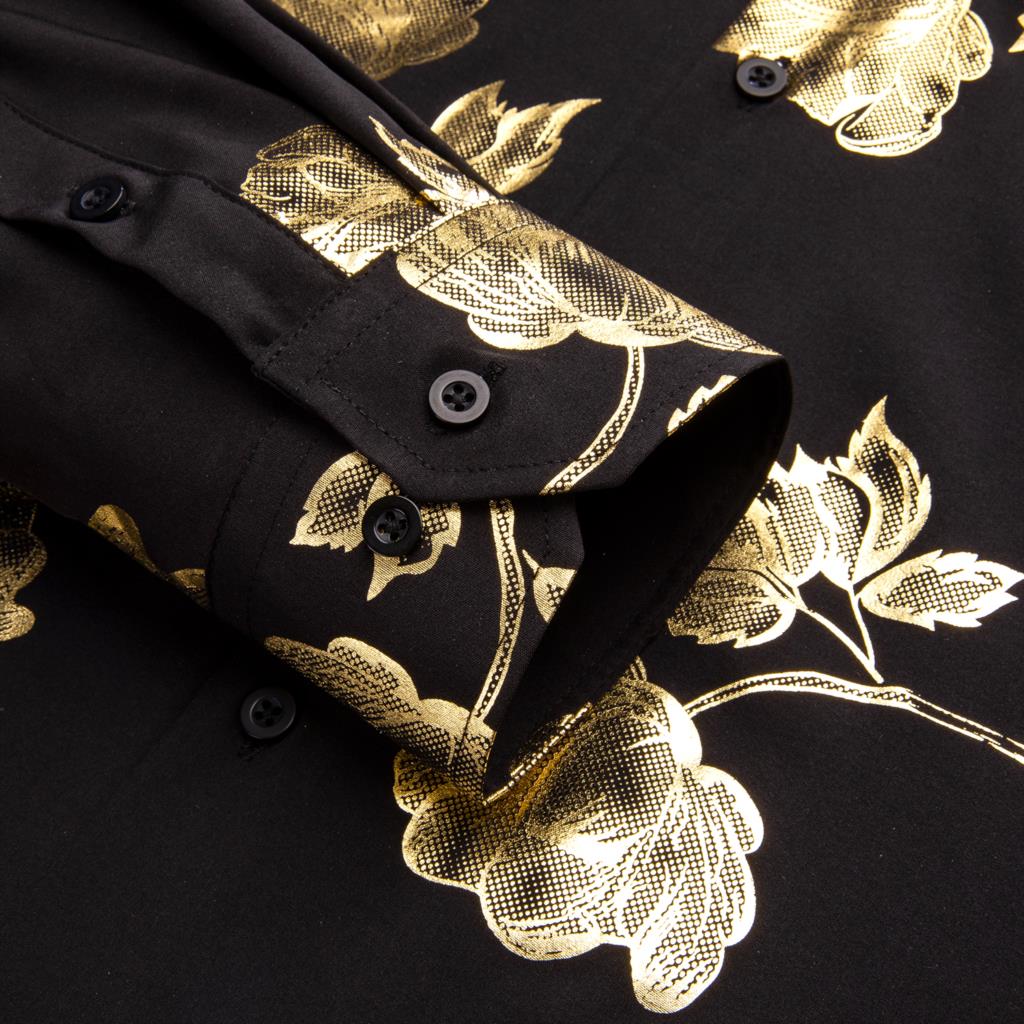 Camicie da uomo in seta oro ne - Mens Satin Silk Dress Shirt recensione e prezzo