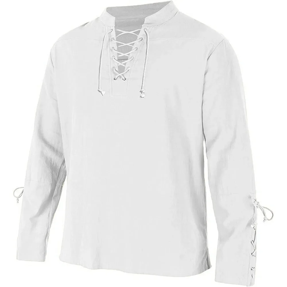 Camicie a maniche lunghe da uo - Medieval Gothic Lace Up Pirate Shirt recensione e prezzo