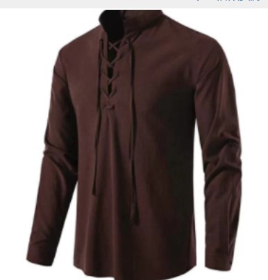 Camicia da Pirata per Uomo, St - Medieval Gothic Lace Up Pirate Shirt recensione e prezzo