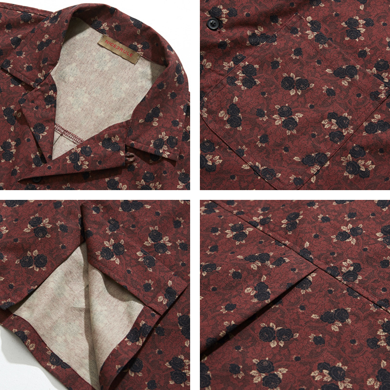 Camicia a maniche corte con co - Vintage Hawaiian Floral Shirt recensione e prezzo