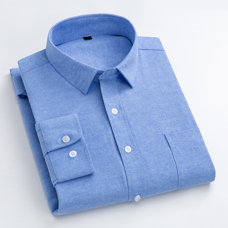 Camicia Oxford blu navy da uom - Oxford Cotton Casual Shirt Business recensione e prezzo