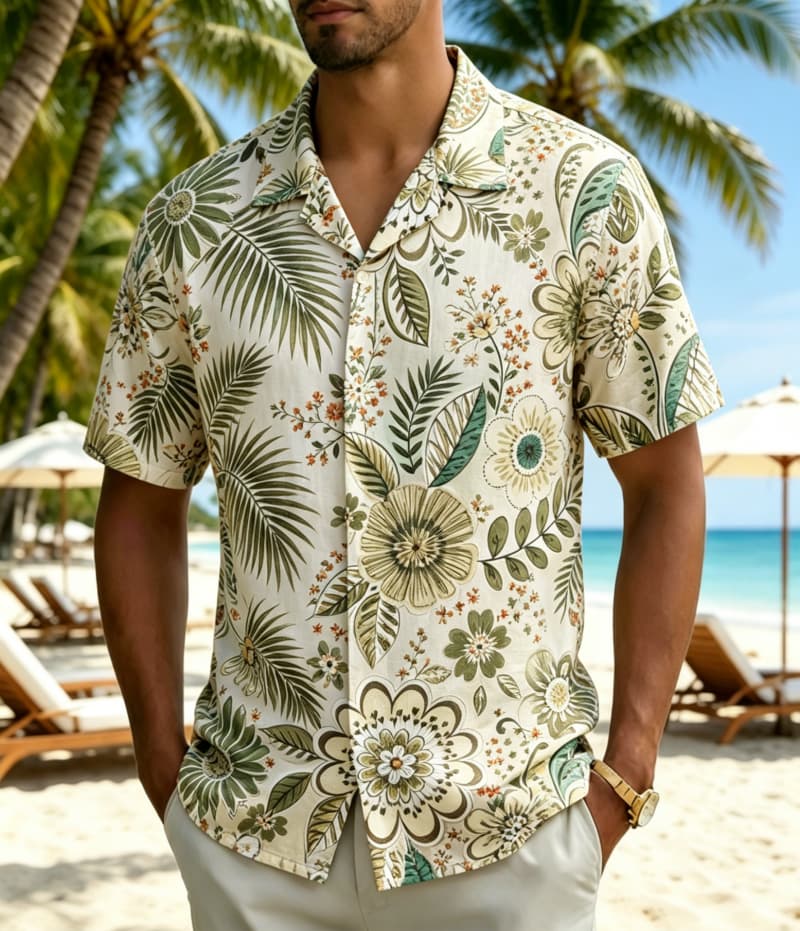 Camicia Vintage Boho con Stamp - Vintage Hawaiian Floral Shirt recensione e prezzo