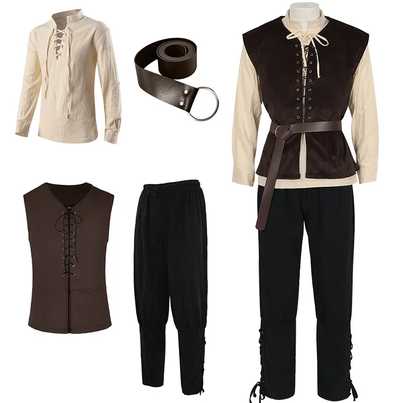 Camicie medievali Gotico Steam - Medieval Gothic Lace Up Pirate Shirt recensione e prezzo