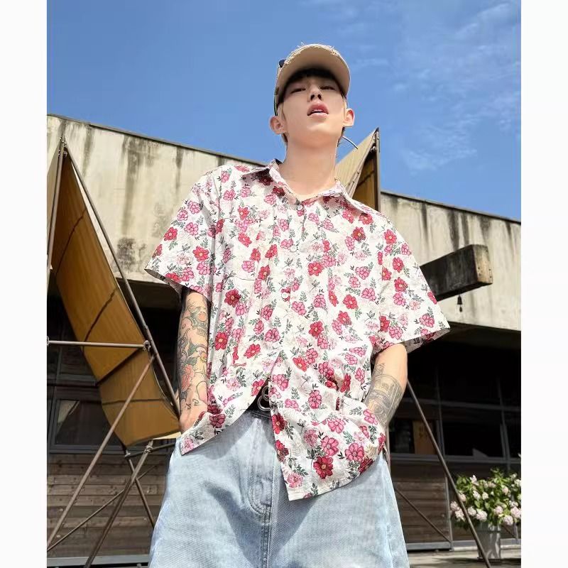Camicia da uomo alla moda vint - Vintage Hawaiian Floral Shirt recensione e prezzo