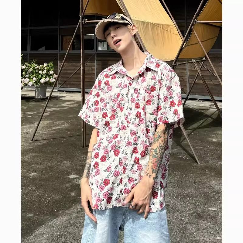 Camicia da uomo alla moda vint - Vintage Hawaiian Floral Shirt recensione e prezzo