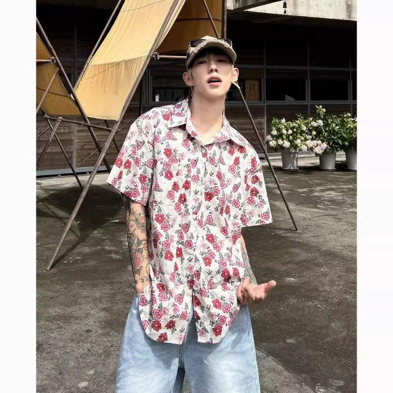 Camicia da uomo alla moda vint - Vintage Hawaiian Floral Shirt recensione e prezzo