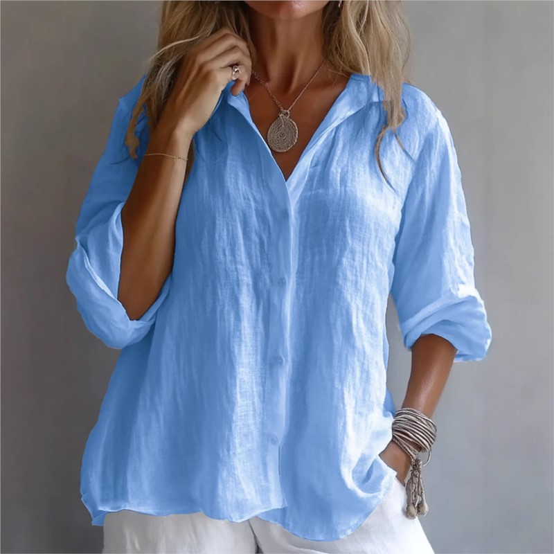Lino di colore solido Sexy sco - Mens Linen Shirt Long Sleeve recensione e prezzo
