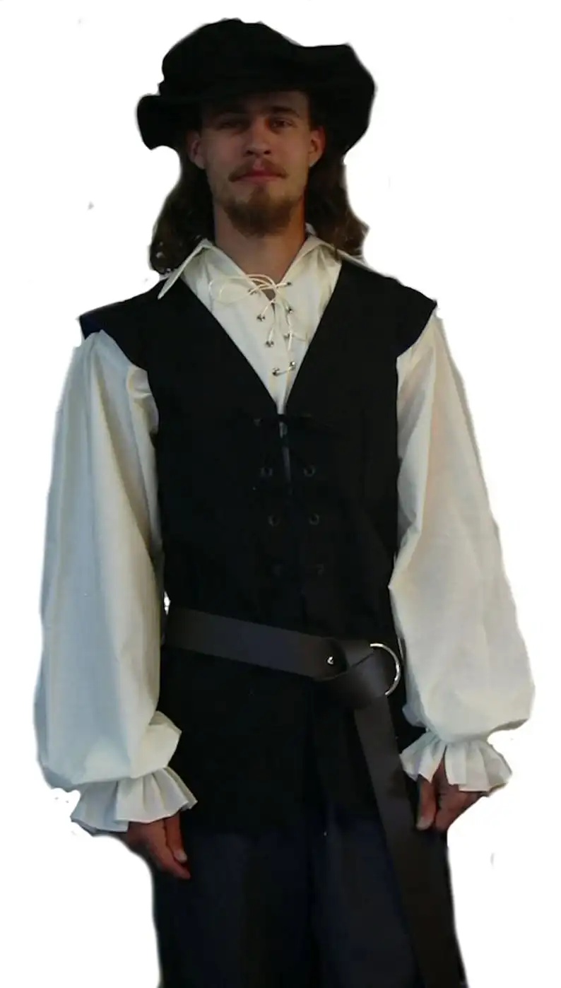 Camicie medievali increspate g - Medieval Gothic Lace Up Pirate Shirt recensione e prezzo