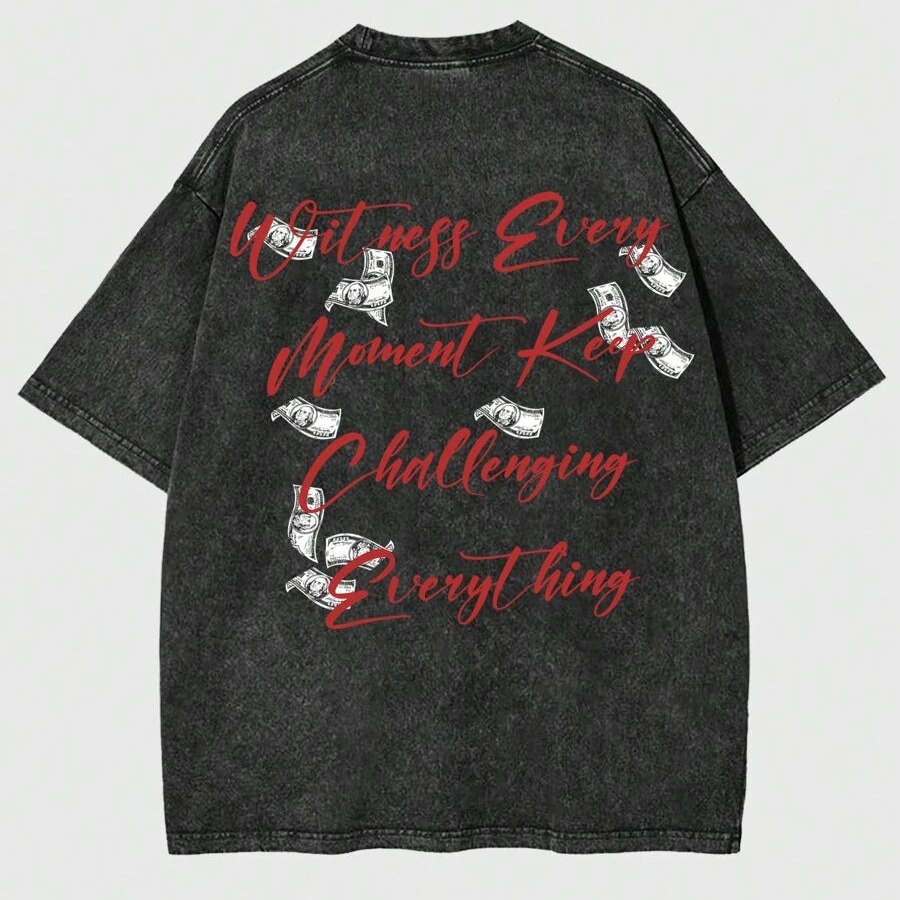T-Shirt Vintage con Grafica De - Acid Wash Vintage Graphic T Shirt recensione e prezzo