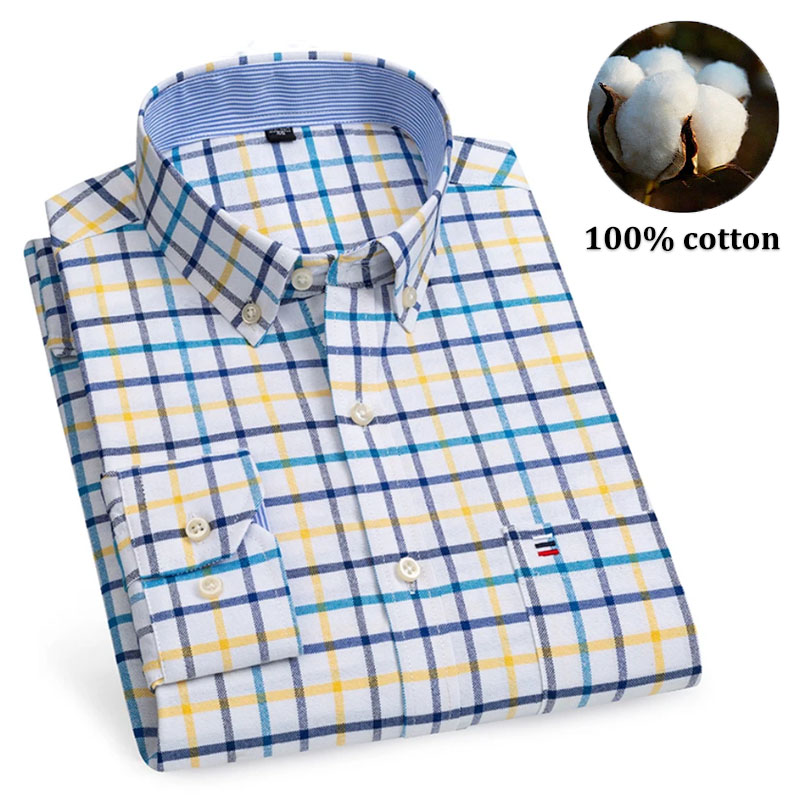 Camicie da uomo in cotone 100% - Oxford Cotton Casual Shirt Business recensione e prezzo