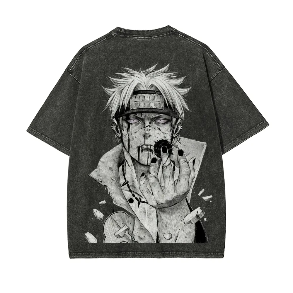 T-Shirt Naruto Pain Rinnegan A - Acid Wash Vintage Graphic T Shirt recensione e prezzo
