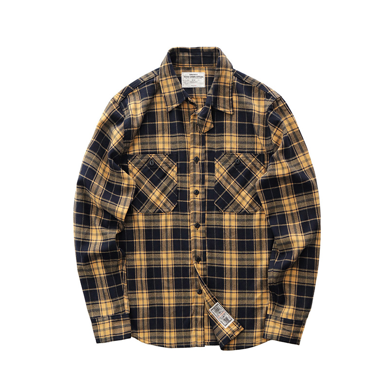 Autunno Nuovo Giapponese Retro - Flannel Plaid Shirt Heavy Weight recensione e prezzo