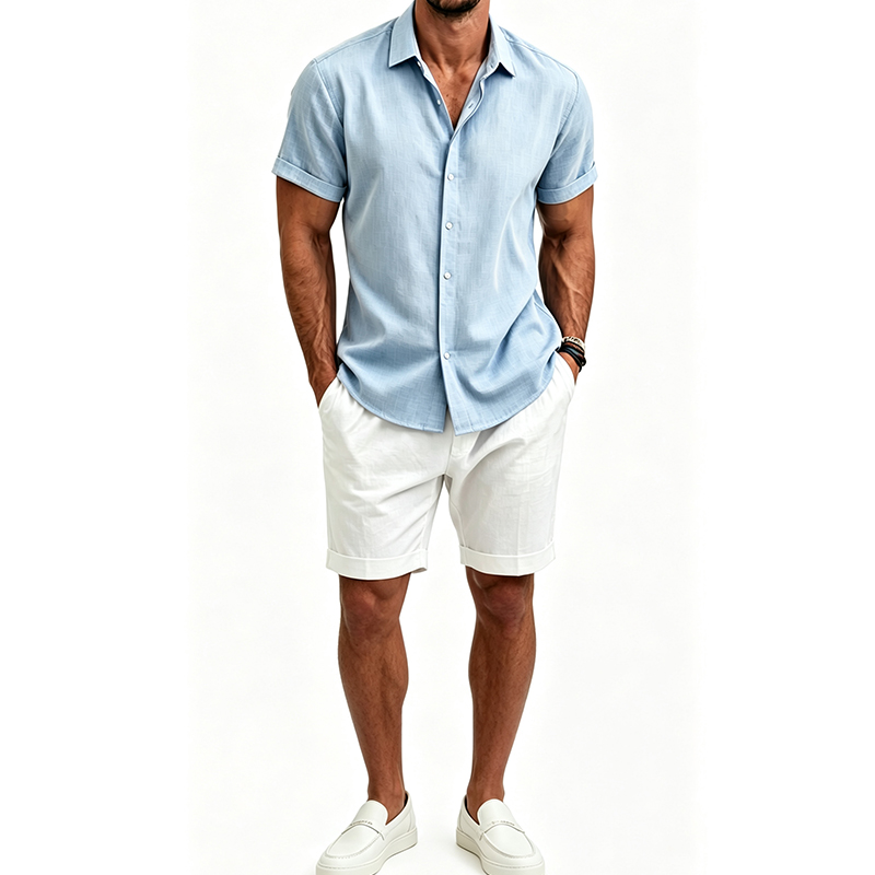 Completo da uomo in cotone e l - Mens Linen Shirt Long Sleeve recensione e prezzo