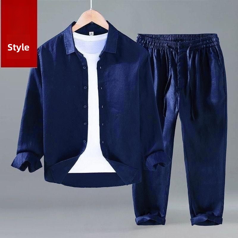 Completo Estivo da Uomo in Lin - Mens Linen Shirt Long Sleeve recensione e prezzo